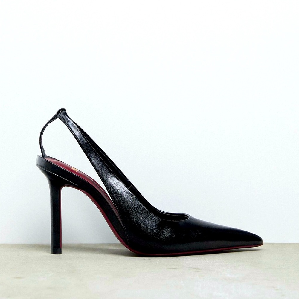ZARA Black Slingback Heel